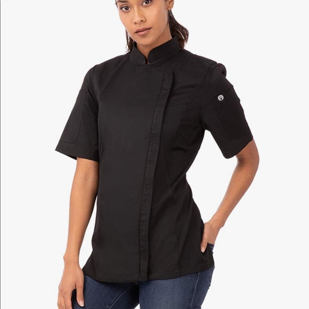 Chef Works Springfield Short Sleeved Black Jacket